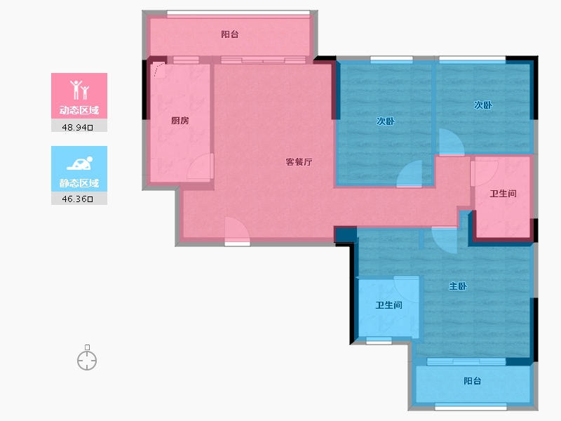 福建省-漳州市-信和御龙天下-84.80-户型库-动静分区