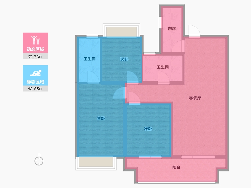 河南省-驻马店市-银城悦府-100.00-户型库-动静分区