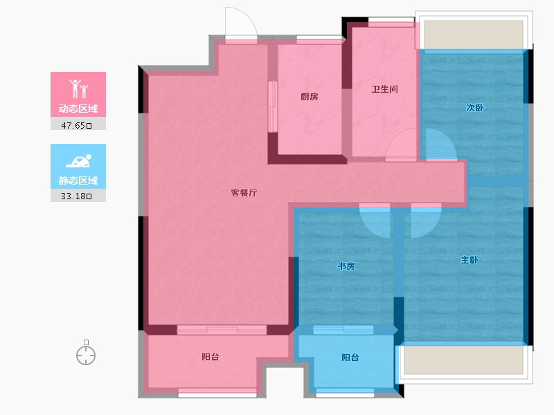 安徽省-巢湖市-明发江湾新城-70.98-户型库-动静分区