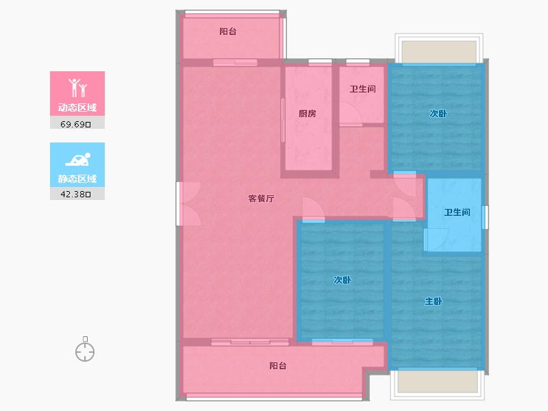 河南省-驻马店市-银城悦府-100.00-户型库-动静分区