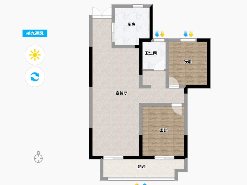 山东省-德州市-双企·龙城和悦府-88.00-户型库-采光通风