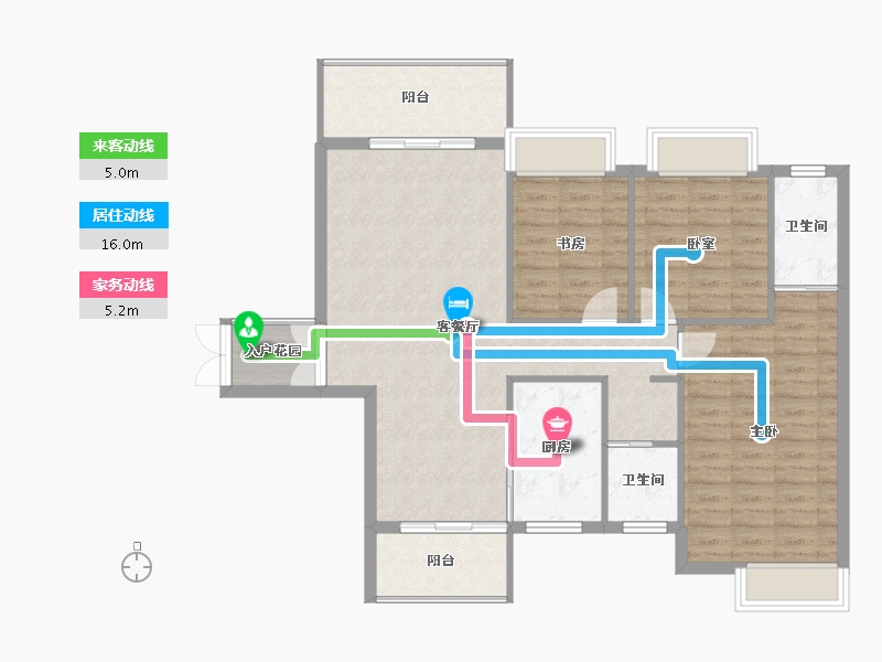 湖南省-邵阳市-阳光公园里-101.26-户型库-动静线