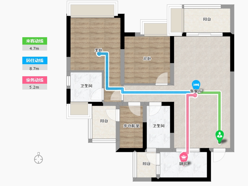 四川省-成都市-融创春风十里-82.26-户型库-动静线