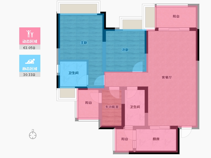 四川省-成都市-融创春风十里-82.26-户型库-动静分区