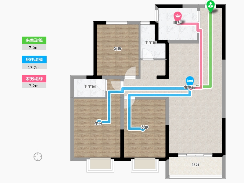 山东省-德州市-双企·龙城和悦府-107.00-户型库-动静线