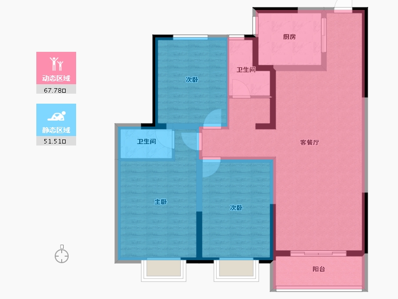 山东省-德州市-双企·龙城和悦府-107.00-户型库-动静分区