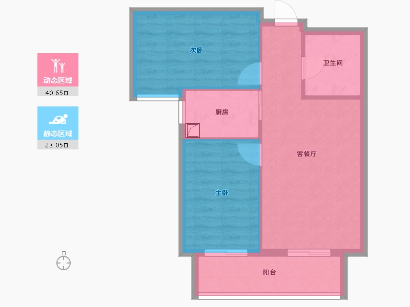 福建省-漳州市-信和御龙天下-57.30-户型库-动静分区