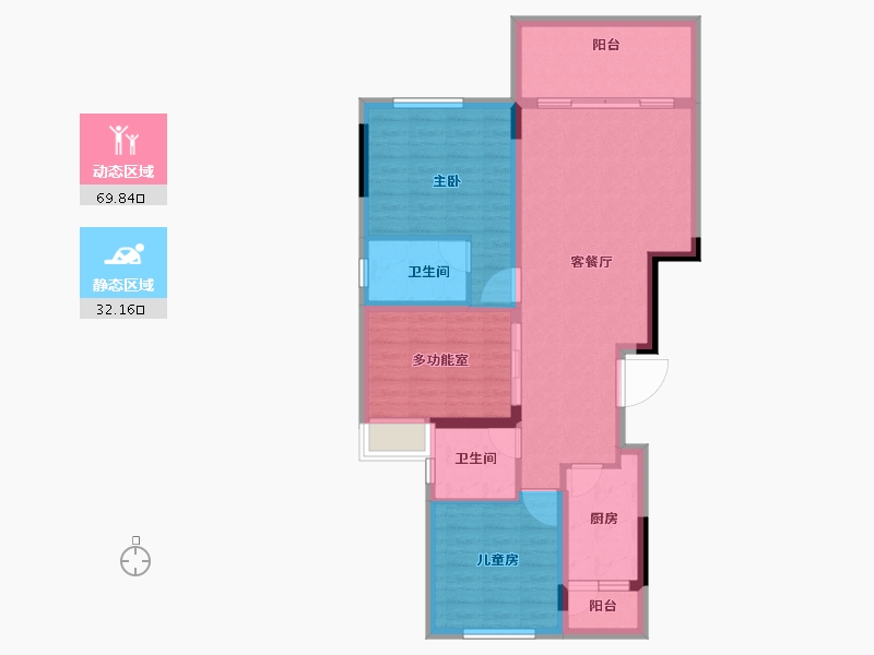 四川省-成都市-云溪宸居-91.74-户型库-动静分区