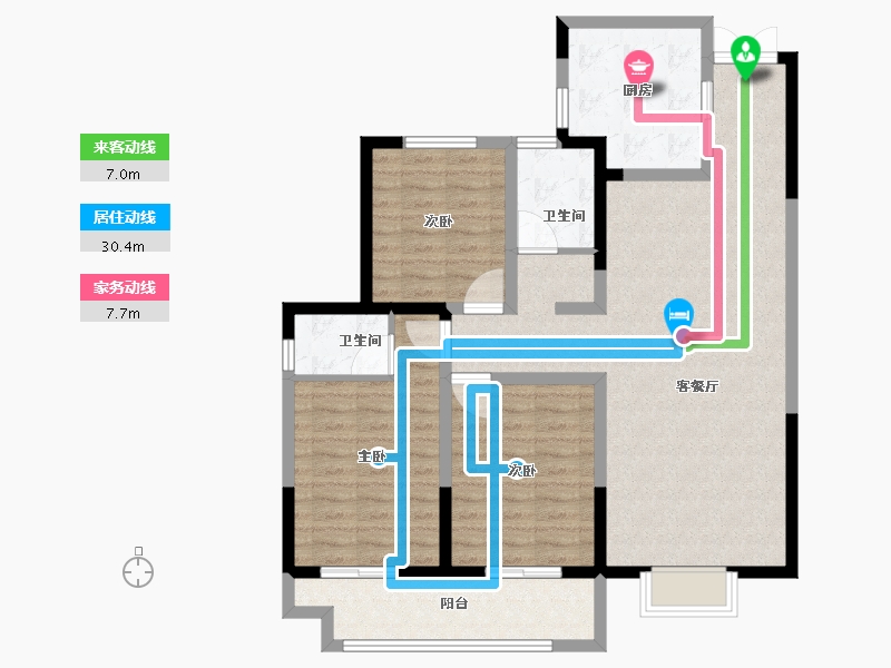 山东省-德州市-双企·龙城和悦府-107.00-户型库-动静线