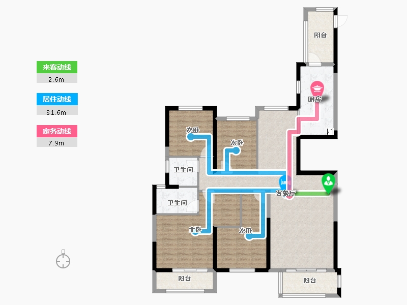 福建省-漳州市-信和御龙天下-124.00-户型库-动静线