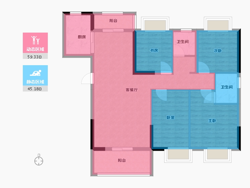 湖北省-宜昌市-厚德首府-99.00-户型库-动静分区