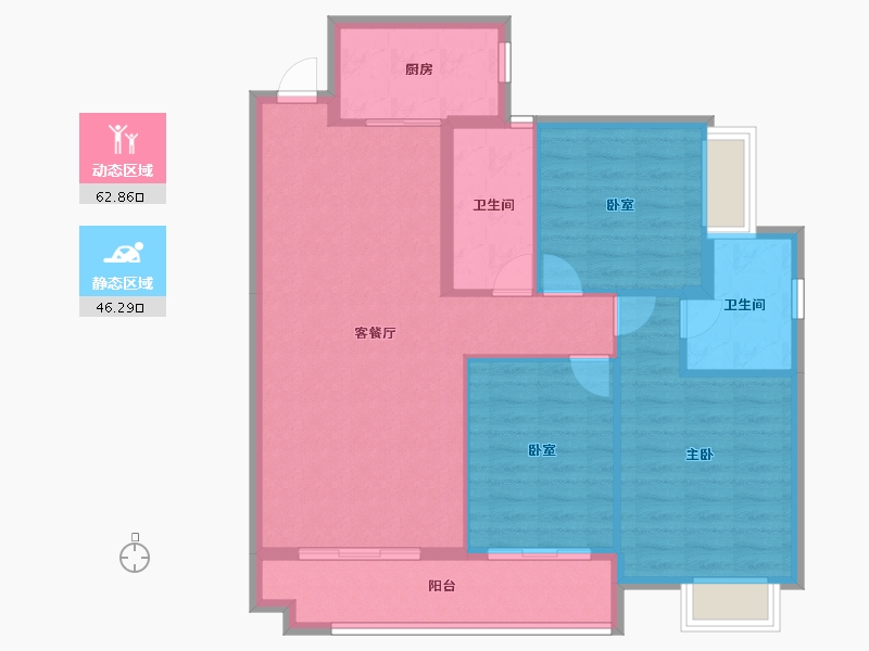 湖南省-邵阳市-阳光公园里-99.27-户型库-动静分区