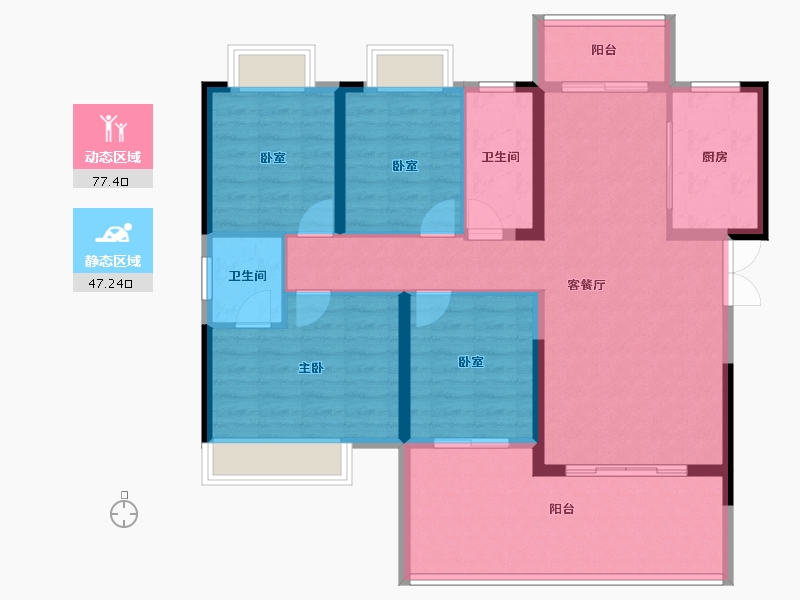 湖南省-邵阳市-阳光公园里-112.61-户型库-动静分区