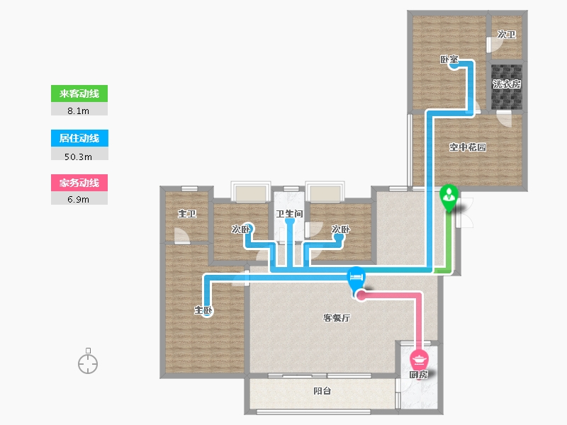 四川省-成都市-鹭湖宫19区长河湾-177.33-户型库-动静线