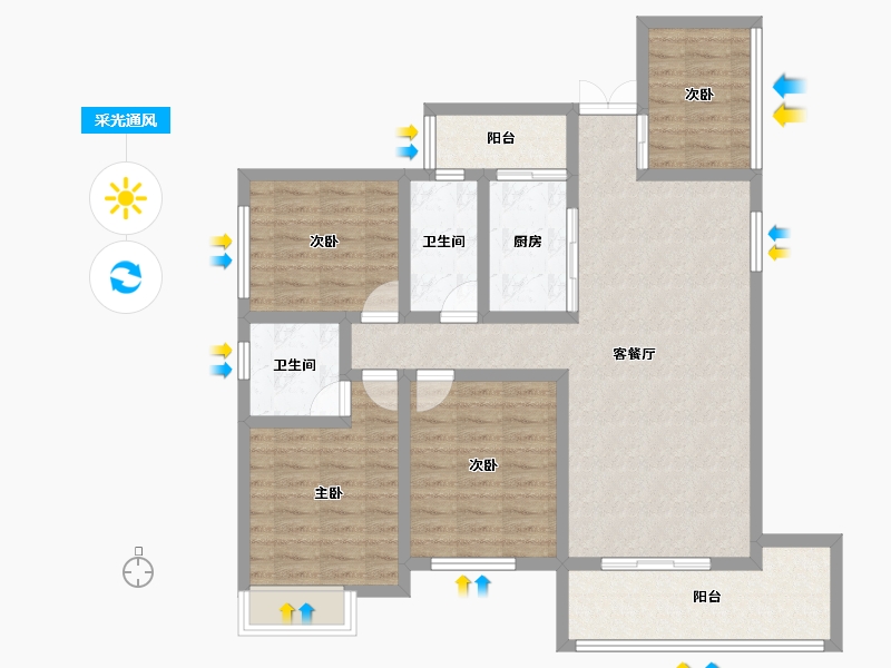 湖南省-邵阳市-汇菁国际-103.19-户型库-采光通风