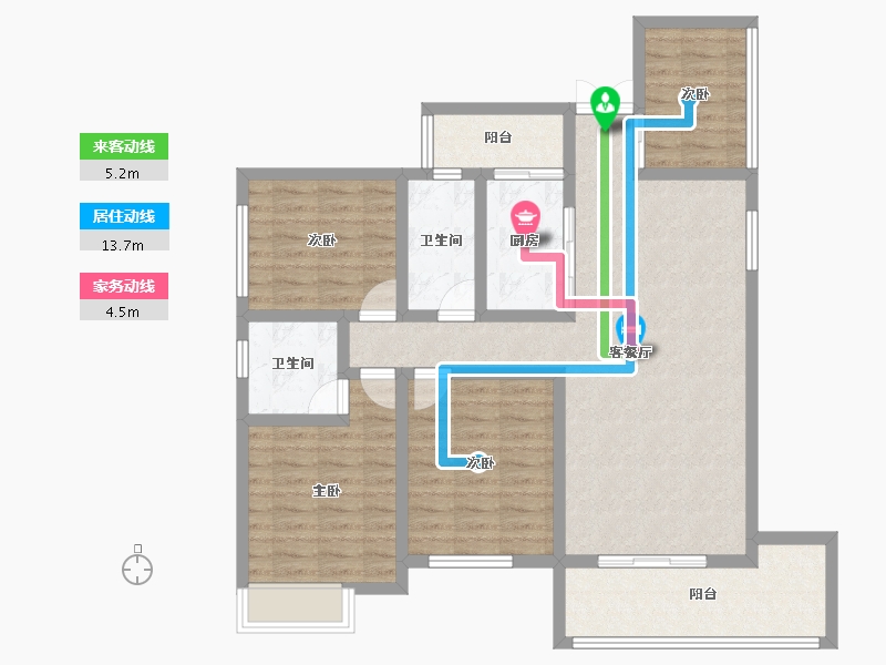 湖南省-邵阳市-汇菁国际-103.19-户型库-动静线