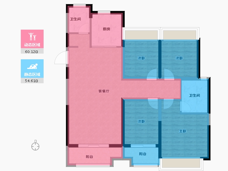 安徽省-巢湖市-明发江湾新城-102.44-户型库-动静分区