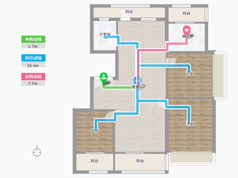 浙江省-温州市-国鸿锦悦府西苑-120.00-户型库-动静线