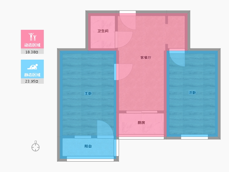 北京-北京市-城子大街小区-44.00-户型库-动静分区