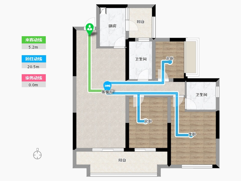 四川省-宜宾市-华润公园九里-89.14-户型库-动静线