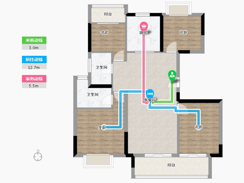 江苏省-镇江市-海伦堡云麓小院-100.00-户型库-动静线