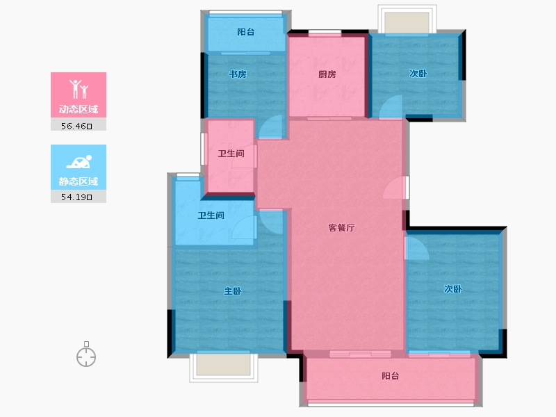 江苏省-镇江市-海伦堡云麓小院-100.00-户型库-动静分区