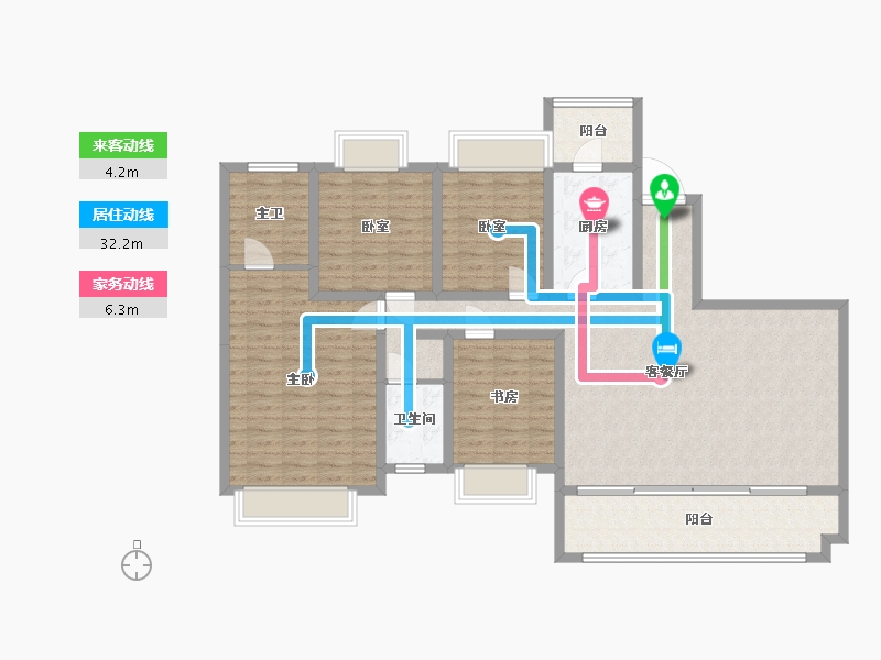 四川省-成都市-鹭湖宫19区长河湾-128.14-户型库-动静线