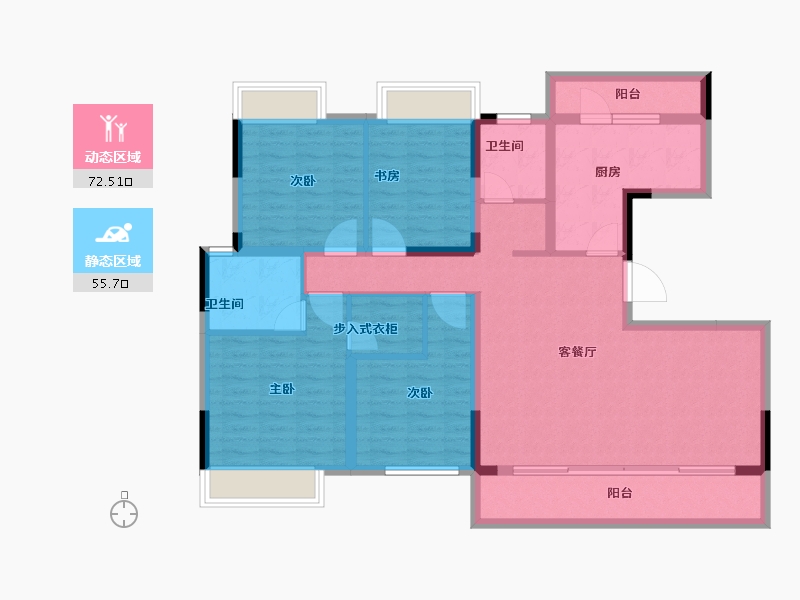 四川省-成都市-光明蓉府-114.40-户型库-动静分区