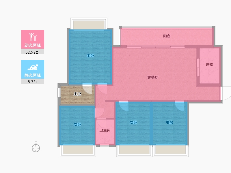 四川省-成都市-雅居乐锦尚雅宸-104.04-户型库-动静分区