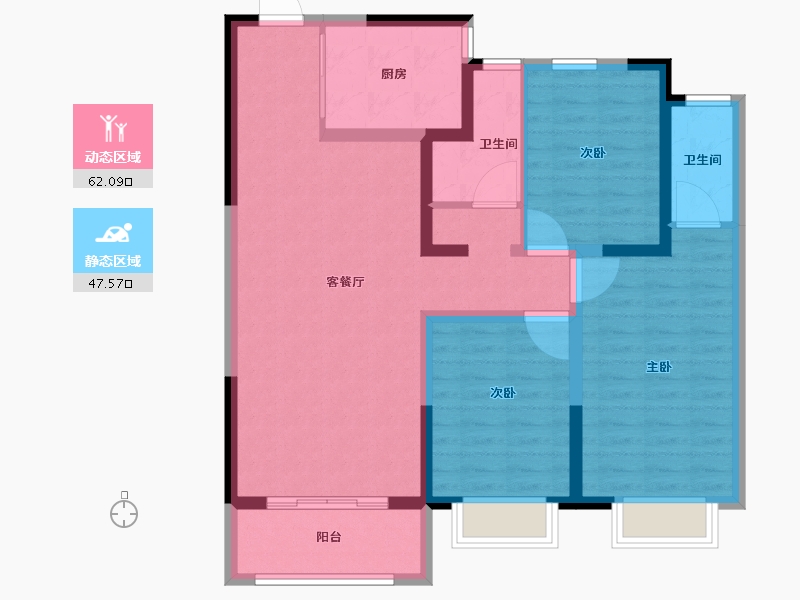 山东省-德州市-双企·龙城和悦府-98.01-户型库-动静分区