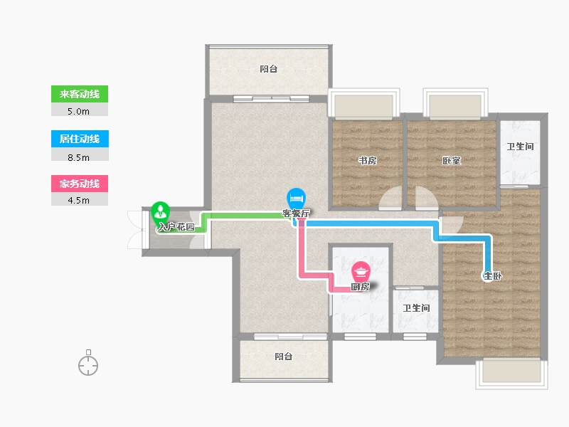 湖南省-邵阳市-阳光公园里-94.93-户型库-动静线