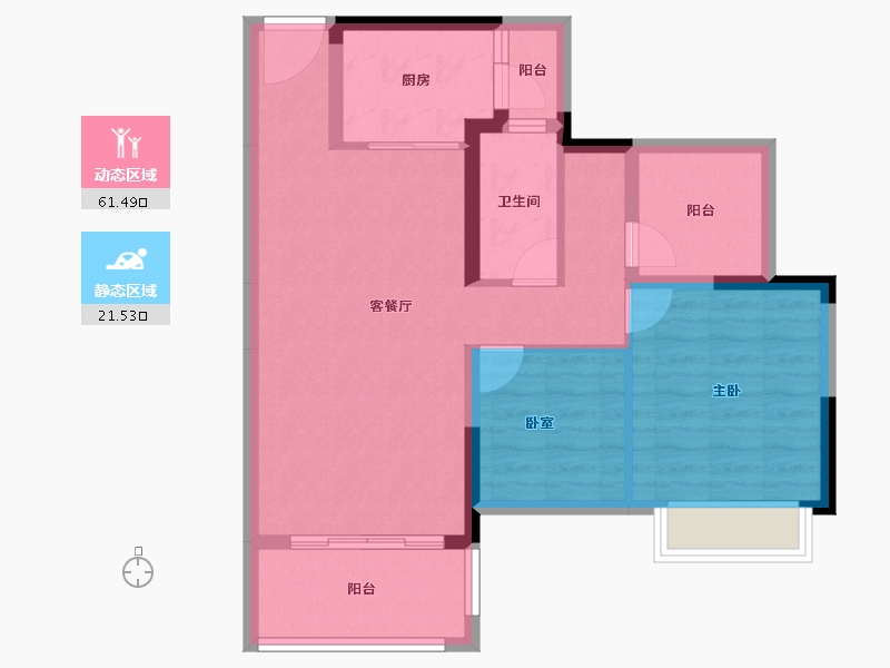 广东省-惠州市-文鼎华府-73.54-户型库-动静分区