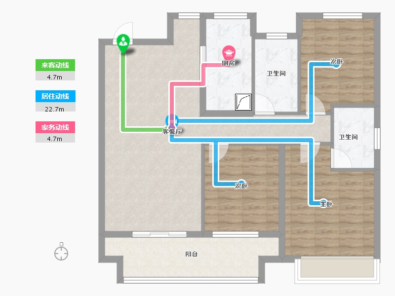 江苏省-镇江市-中海·时代都会-94.25-户型库-动静线