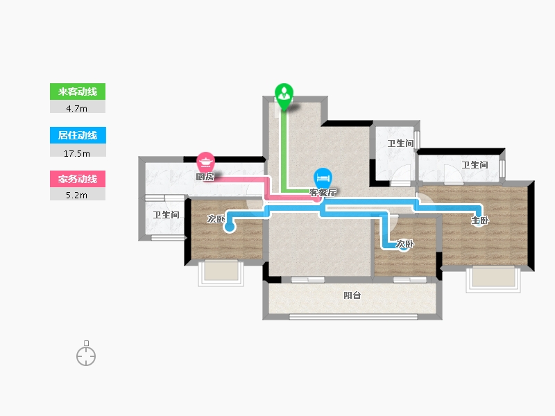 重庆-重庆市-中建清能悦和城-79.90-户型库-动静线