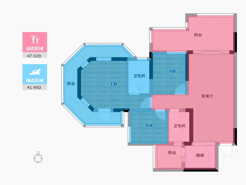 四川省-成都市-中德英伦世邦-76.80-户型库-动静分区