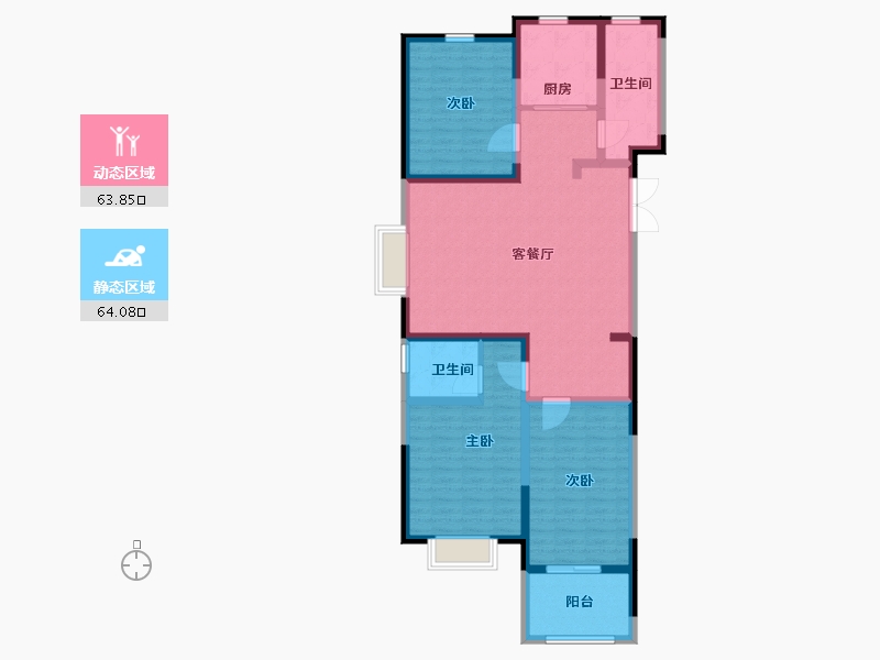 山东省-德州市-双企·龙城和悦府-115.01-户型库-动静分区