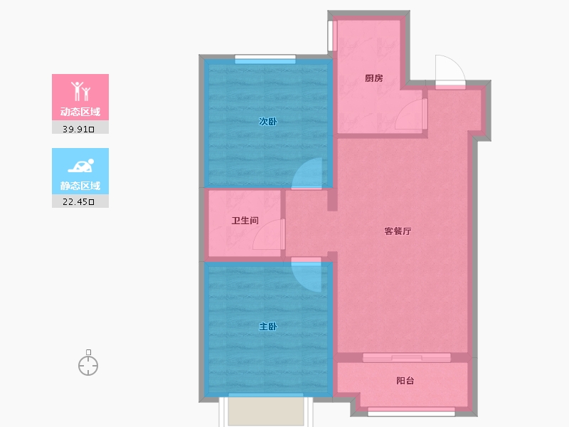 山西省-太原市-红星紫御半山-64.00-户型库-动静分区