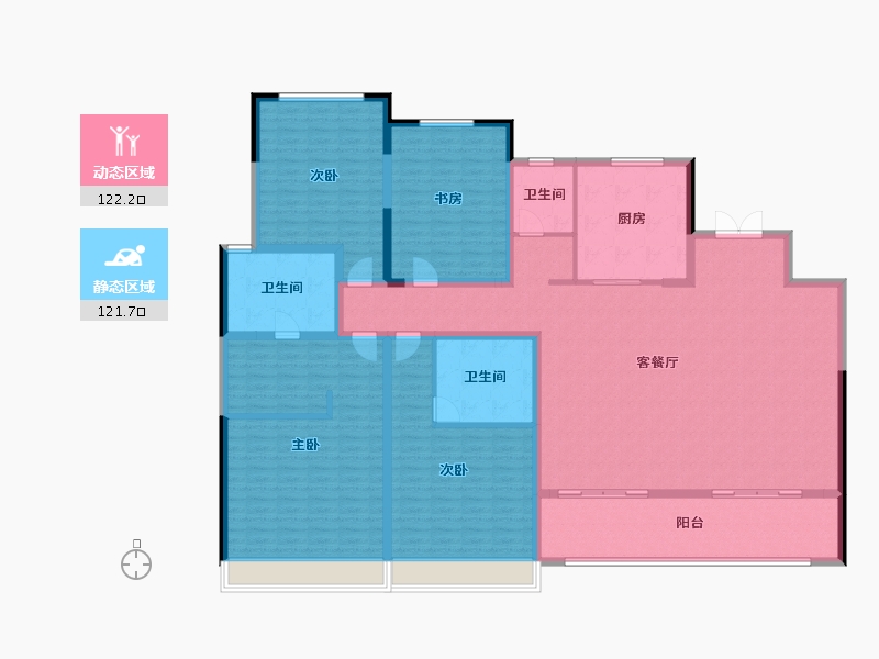 浙江省-绍兴市-中国铁建花语江南-223.51-户型库-动静分区