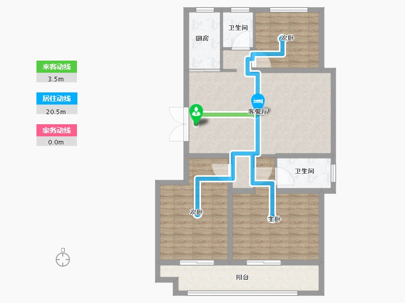 山东省-德州市-名仕雅居二期-96.01-户型库-动静线