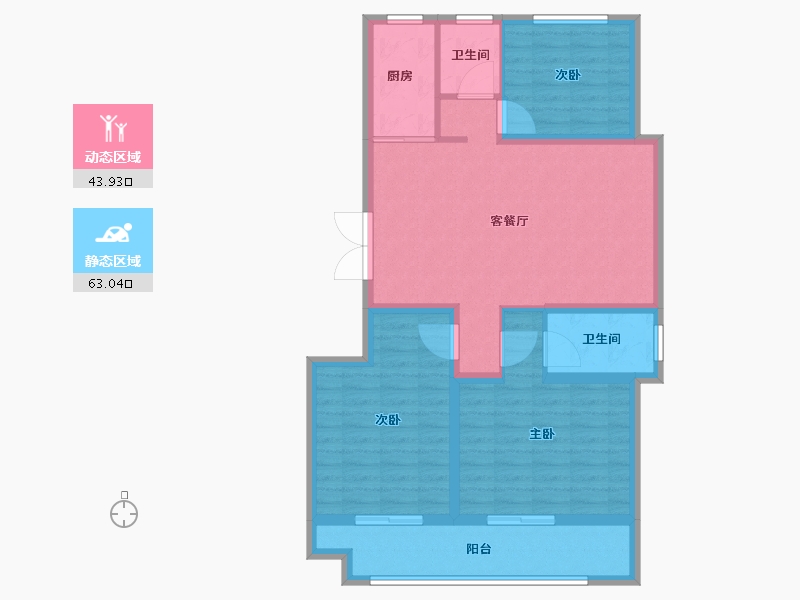 山东省-德州市-名仕雅居二期-96.01-户型库-动静分区