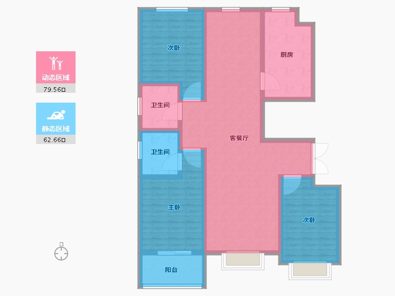 山东省-德州市-双企·龙城和悦府-128.00-户型库-动静分区