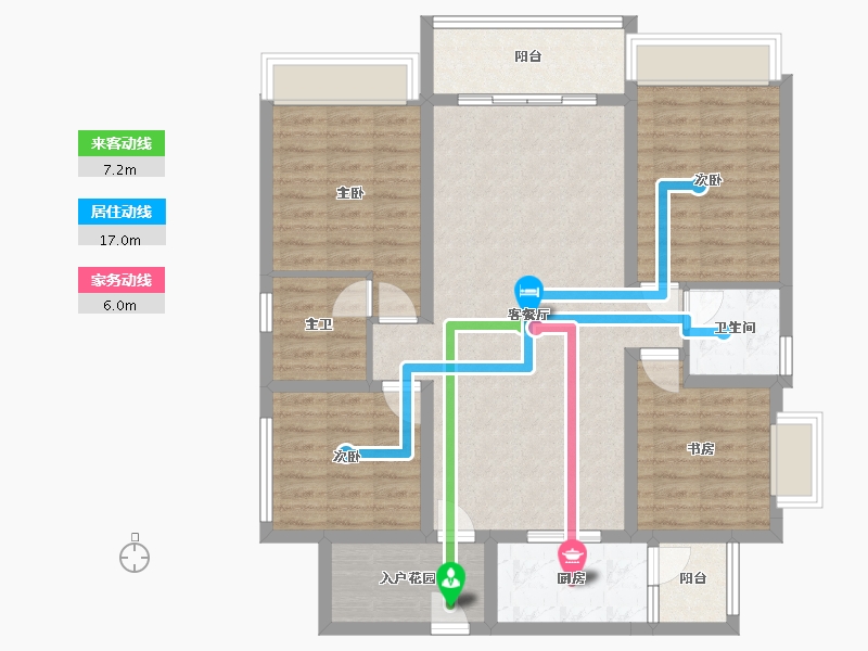 四川省-成都市-熙畔别院-106.45-户型库-动静线