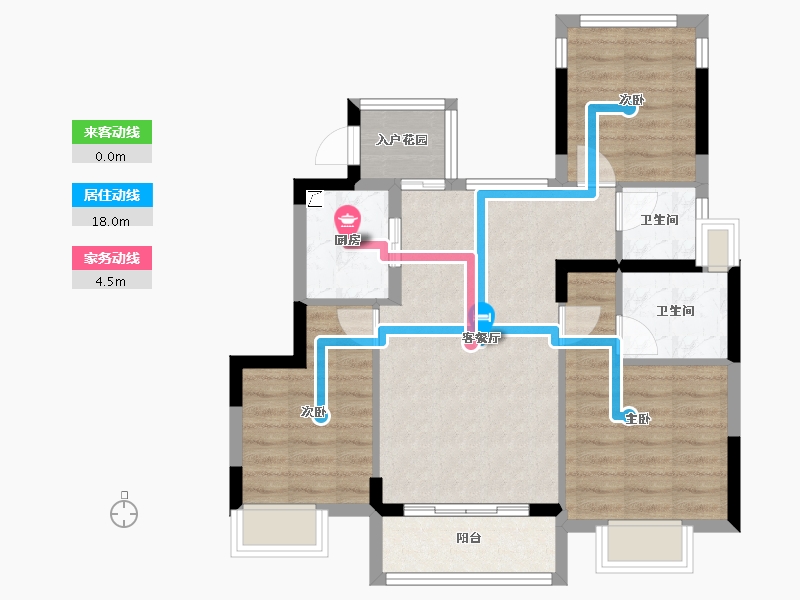 福建省-漳州市-碧桂园公园上城-71.20-户型库-动静线