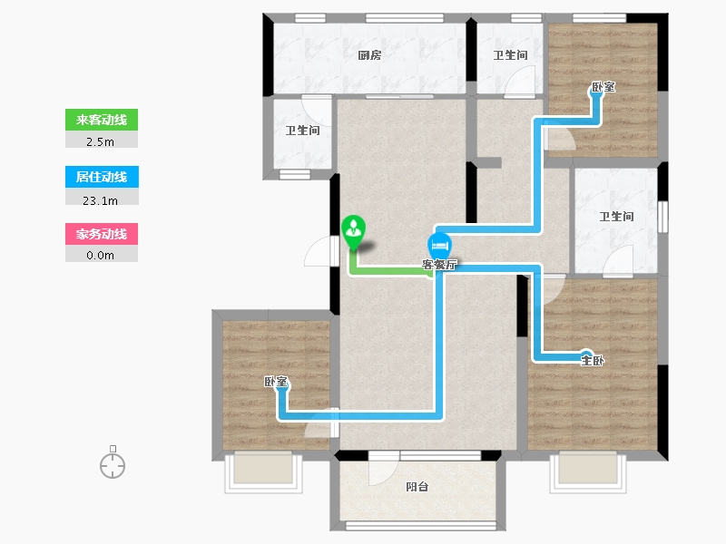 吉林省-吉林市-万科滨江九里二期-107.29-户型库-动静线