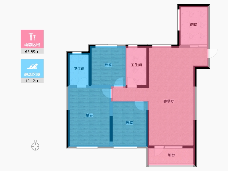 吉林省-吉林市-中海·寰宇天下-100.00-户型库-动静分区