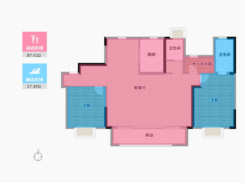 山东省-德州市-碧桂园凤凰星宸-113.32-户型库-动静分区