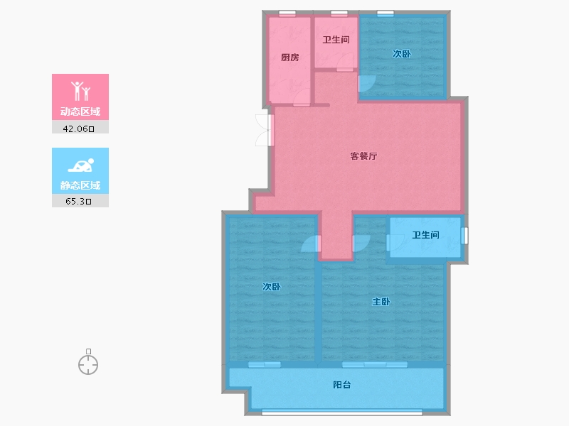 山东省-德州市-名仕雅居二期-95.99-户型库-动静分区