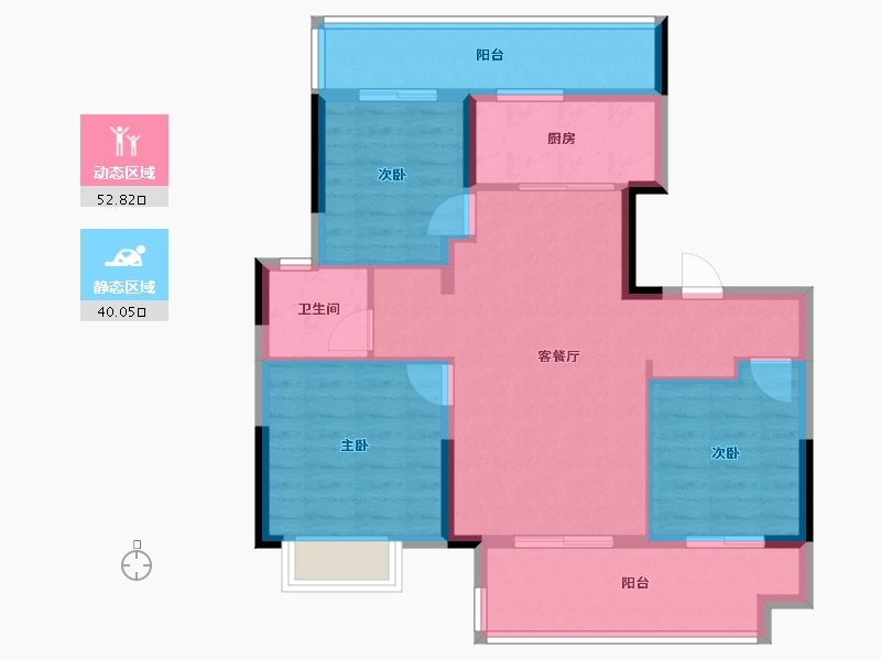 江苏省-镇江市-镇江金山铭著-82.98-户型库-动静分区