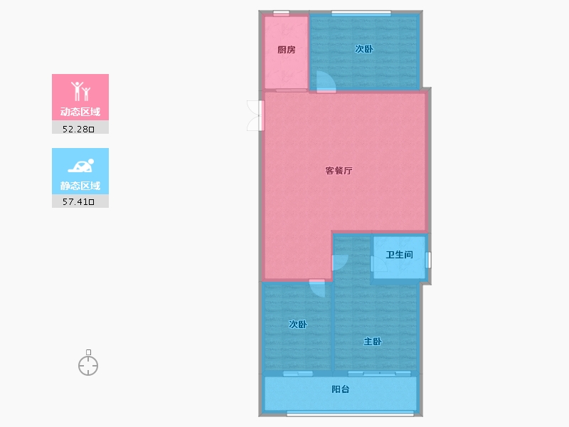 山东省-德州市-名仕雅居二期-100.00-户型库-动静分区