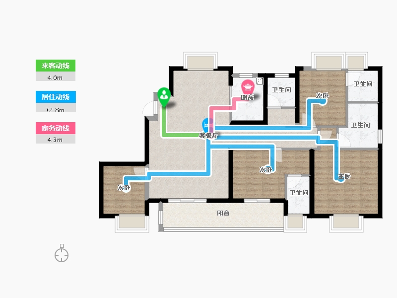 福建省-漳州市-绿城桃李春风-114.39-户型库-动静线